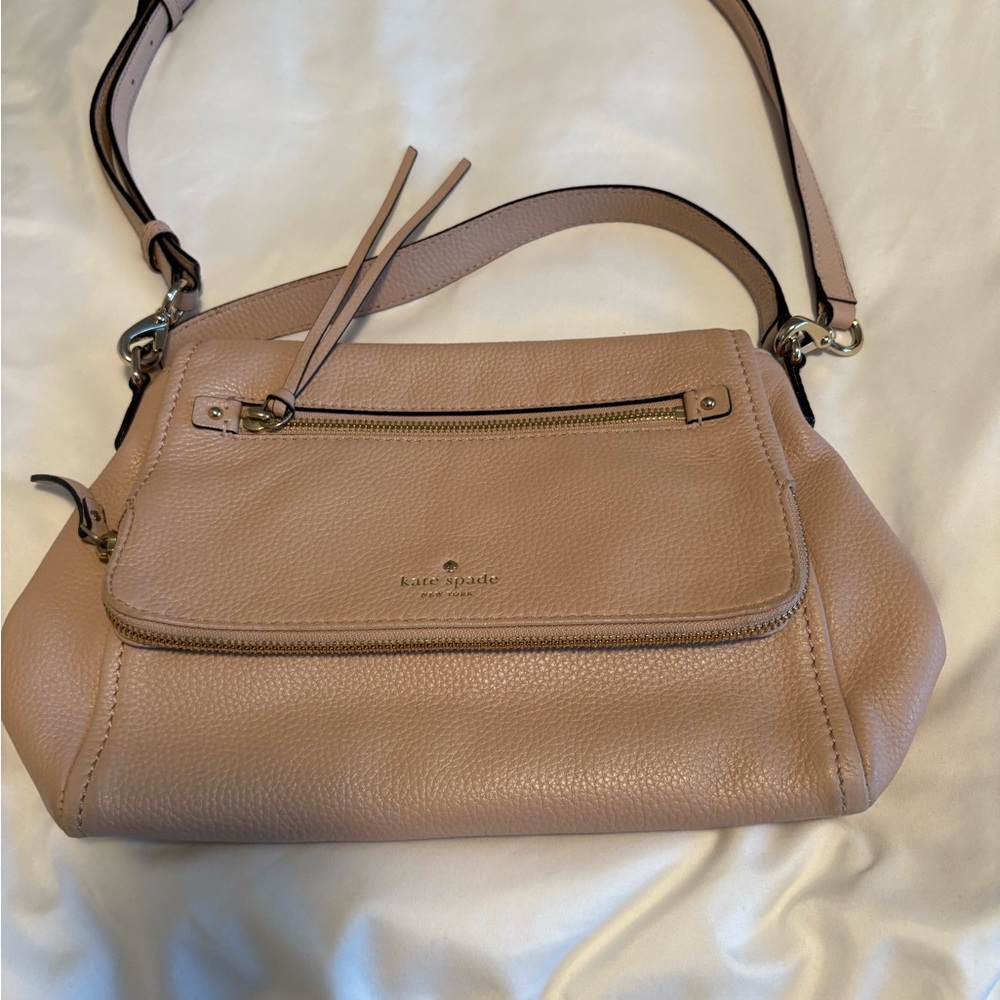 Kate Spade Blush Pale Pink Leather Two-Way Crossbody Bag